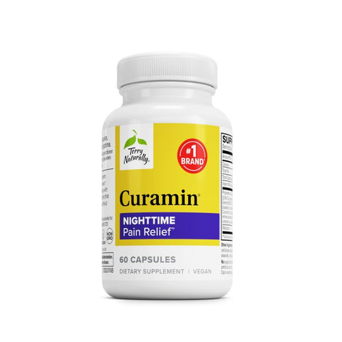 Terry Naturally Curamin Nighttime - Curcumin & DLPA Capsule Supplement - Non-GMO Supplement to Support Healthy Sleep & Relaxation - Herbal Supplement with Melatonin