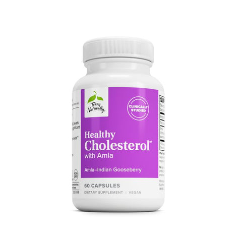 Terry Naturally Healthy Cholesterol with Amla - Antioxidant Supplement for Immune & Heart Support - Supplement to Aid Healthy Cholesterol & Triglyceride - 60 Capsules