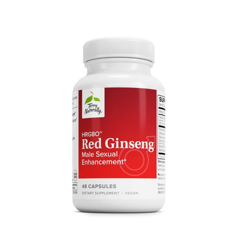 Terry Naturally Male Sexual Health - Dietary Supplement to Support Healthy Blood Flow & Circulation - Herbal Supplement with Korean Red Ginseng - Supplement for Men to Aid Healthy Energy - 48 Capsules