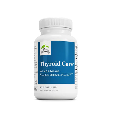 Terry Naturally Thyroid Care - Immune Health & Energy Support Formula - Nutritional Supplement with Iodine for Thyroid Health Support - Wellness Supplement with L-Tyrosine