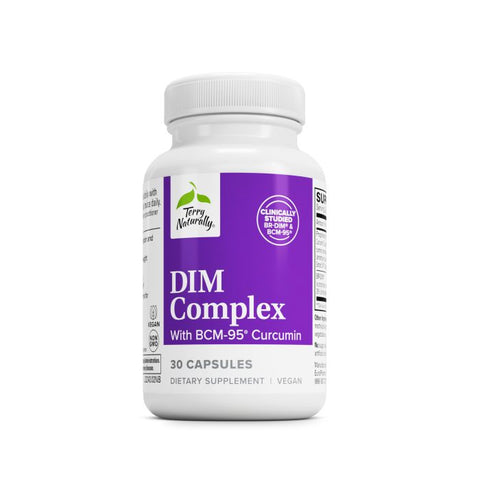 Terry Naturally DIM Complex - 30 Capsules - Support Hormone Balance for Women of All Ages - with BCM-95 Curcumin - Non-GMO, Vegan, Gluten Free - 30 Servings