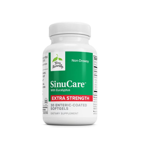 Terry Naturally SinuCare Extra Strength - Dietary Supplement with Eucalyptus & Myrtle - Immune & Lung Health Support - Supplement Formula to Aid Sinus Health - 30 Softgels