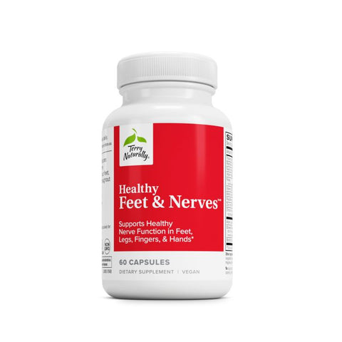 Terry Naturally Healthy Feet & Nerves - Herbal Supplement with Bioactive Vitamin B12 - Circulation & Nerve Health Support Supplement - Vegan Capsules with Boswellia Serrata