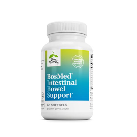 Terry Naturally BosMed Intestinal Bowel Support - Digestive & Intestinal Support Supplement - Bowel Health Supplement - Gut Health Support with Coriander, Fennel, Carraway & Peppermint - 60 Softgels