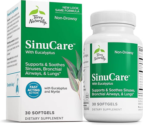 Terry Naturally SinuCare - Bronchial Wellness Support Supplement - Healthy Sinus Aid - Dietary Supplement to Support Healthy Lungs