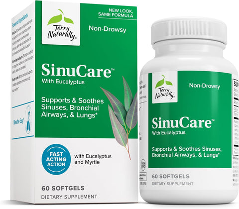 Terry Naturally SinuCare - Bronchial Wellness Support Supplement - Healthy Sinus Aid - Dietary Supplement to Support Healthy Lungs