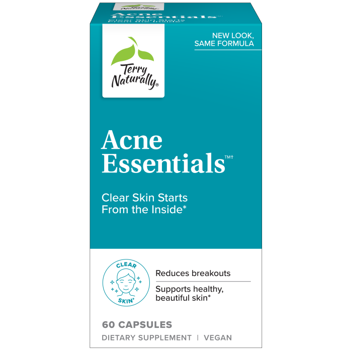 Terry Naturally Acne Essentials - Skin Support Supplement for Clear Sk ...