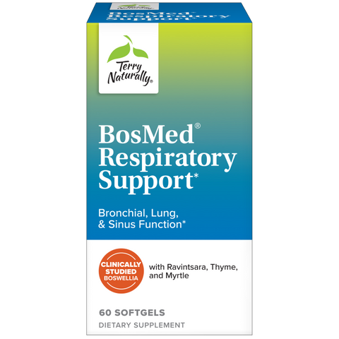 Terry Naturally BosMed Respiratory Support - Respiratory Support Supplement - Herbal Supplement for Lung Support - Healthy Lung Supplement for Clear Bronchial Passages - 60 Softgels