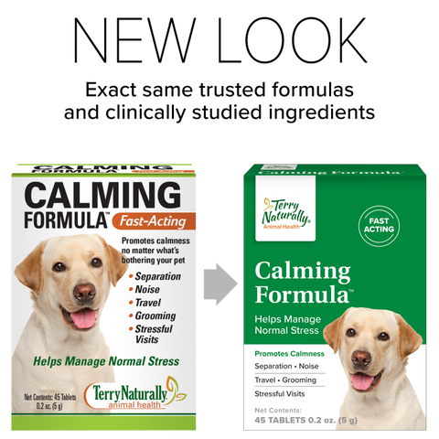 Terry Naturally Calming Formula - Calming Supplement for Dogs - Pet Support for Dog Health - Animal Formula for Stress & Relaxation Support - 45 Tablets