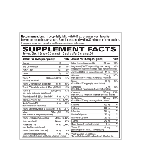 Terry Naturally Fatigued to Fantastic Energy Revitalization - Drink Mix for Energy with L-Tyrosine, Vitamins A, D3, E & B - Supports Heart Health - 1 Jar