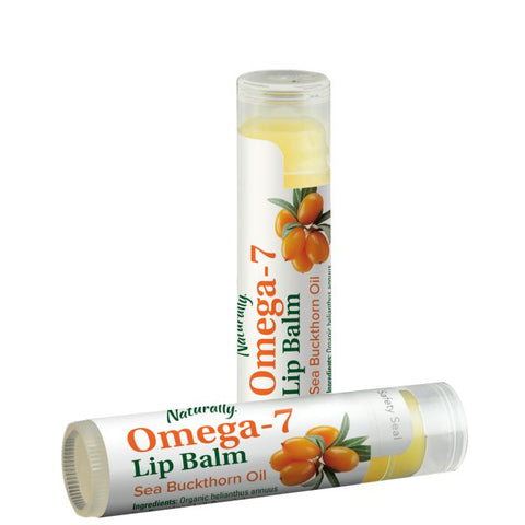 Terry Naturally Omega 7 Lip Balm - Hydrating Lip Care for Dry & Cracked Lips - Moisturizing Lip Balm with Organic Beeswax & Coconut Oil - Sea Buckthorn Seed Oil for Soothing Lip Care (.15 oz)