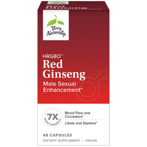 Terry Naturally Male Sexual Health - Dietary Supplement to Support Healthy Blood Flow & Circulation - Herbal Supplement with Korean Red Ginseng - Supplement for Men to Aid Healthy Energy - 48 Capsules