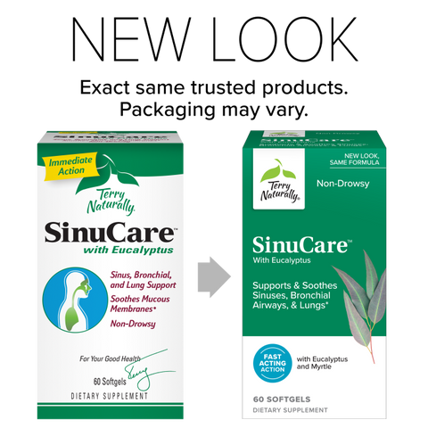 Terry Naturally SinuCare - Bronchial Wellness Support Supplement - Healthy Sinus Aid - Dietary Supplement to Support Healthy Lungs