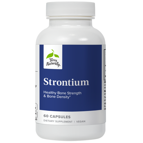 Terry Naturally Strontium - Bone Health & Strength Support - Supplement with Vegan Capsules - Health Supplement with Strontium Citrate for Superior Absorption - 60 Capsules