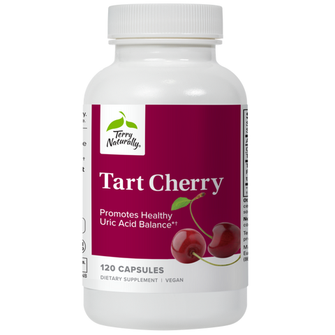 Terry Naturally Tart Cherry - Antioxidant Supplement to Support Healthy Uric Acid Balance & Joint Health - Nutritional Supplement - Dietary Supplement to Aid Recovery After Exercise - 120 Capsules