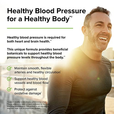 Terry Naturally Blood Pressure Health - 60 Vegan Capsules - Promotes Healthy Circulation & Blood Pressure Levels - Non-GMO, Gluten Free - 60 Servings