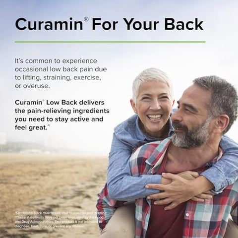 Terry Naturally Curamin Low Back Pain Relief - 60 Capsules, Pack of 2 - with Curcumin, Boswellia & DLPA - Non-GMO, Vegan, Gluten Free - 40 Total Servings